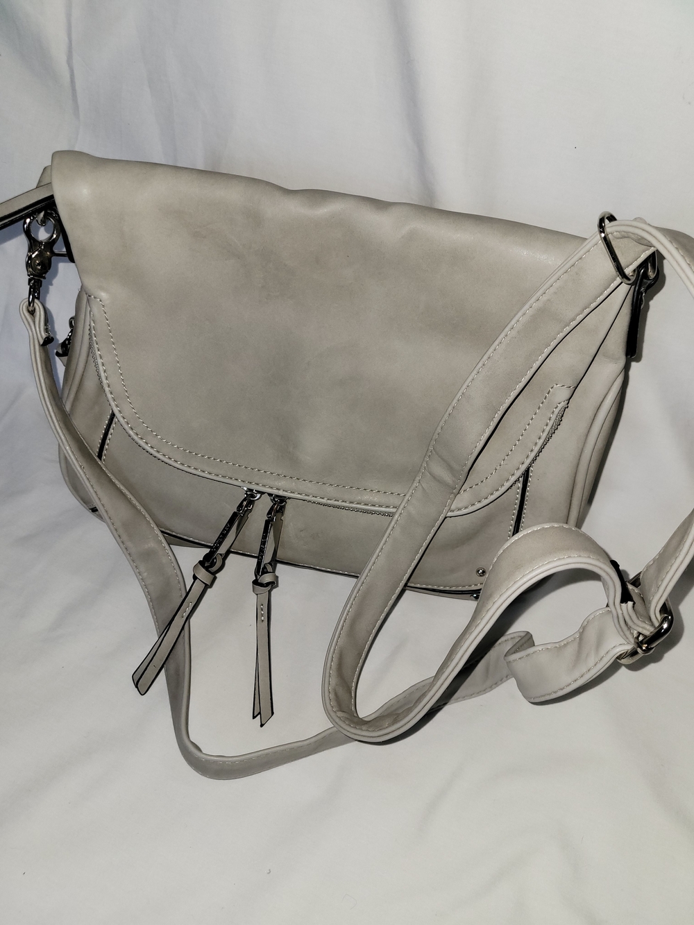 Free People Grey Crossbody Shoulder Bag - Sleek Everyday Style